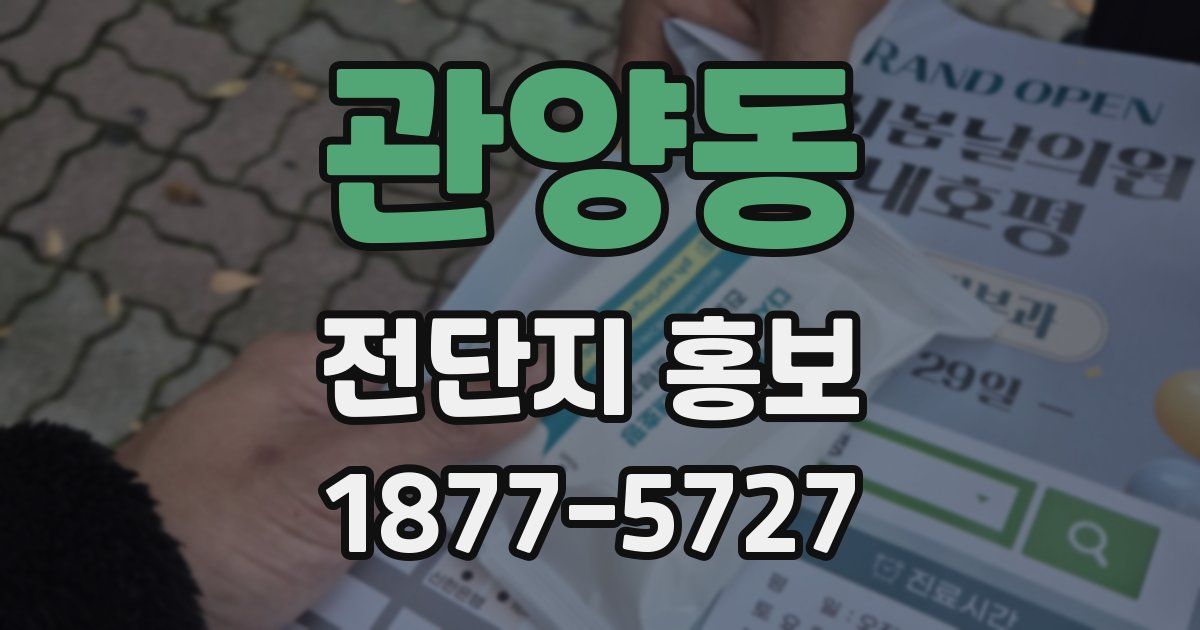 관양동 전단지 홍보