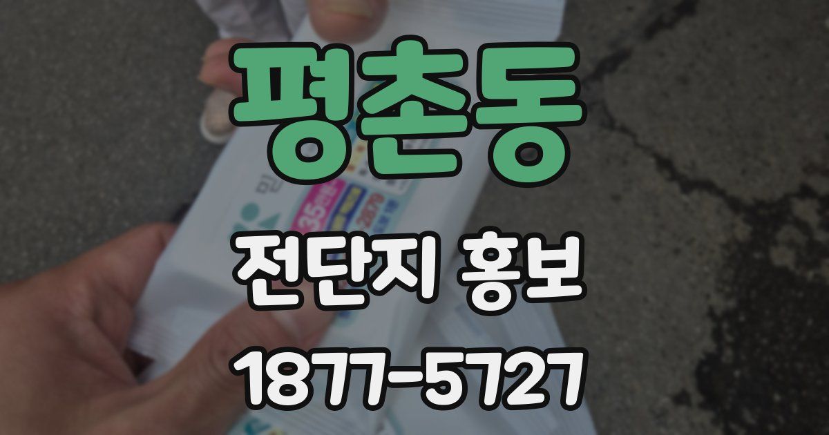 평촌동 전단지 홍보