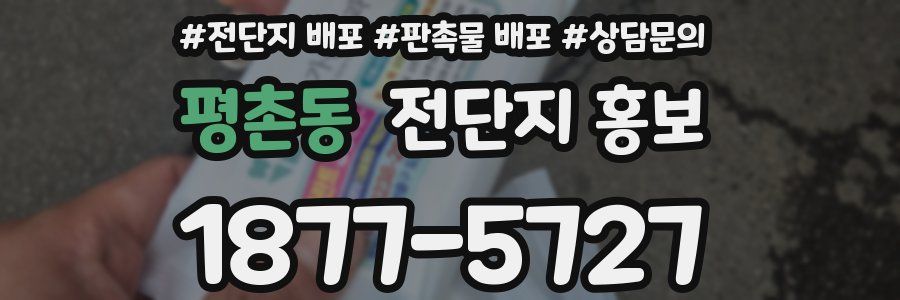 평촌동 전단지 홍보