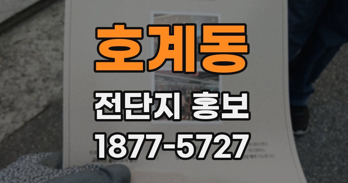 호계동 전단지 홍보