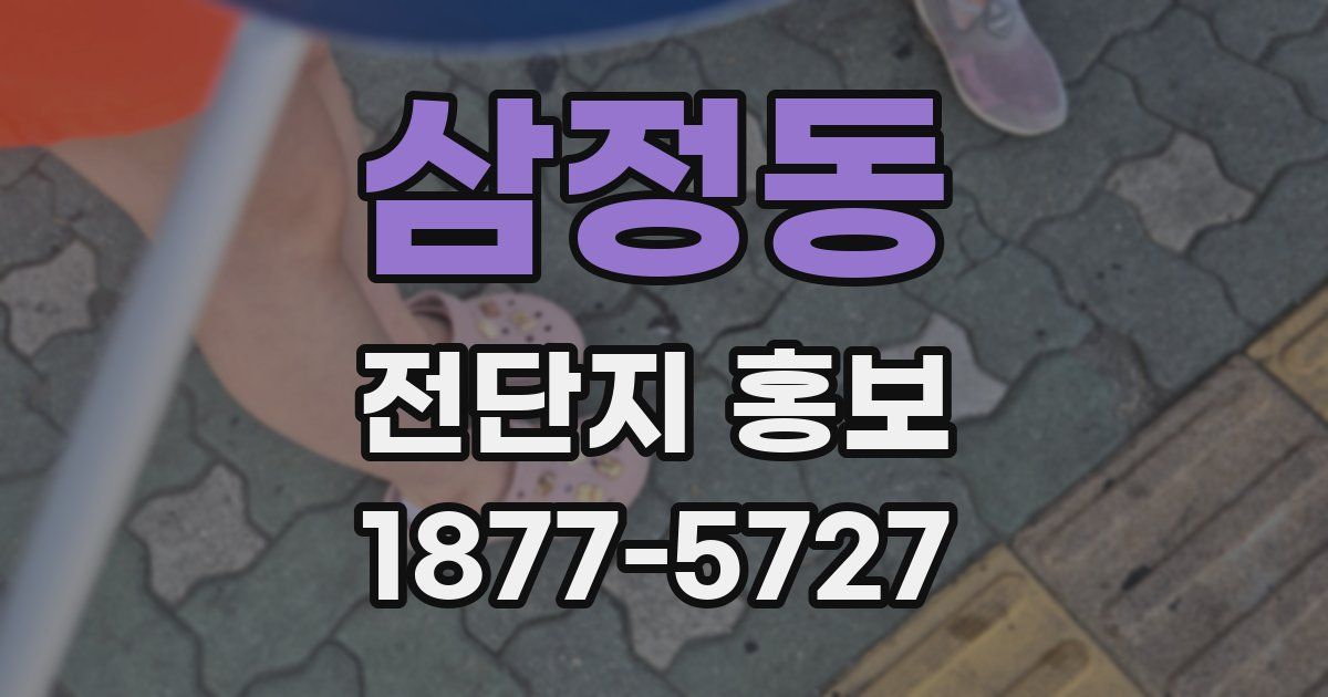 삼정동 전단지 홍보