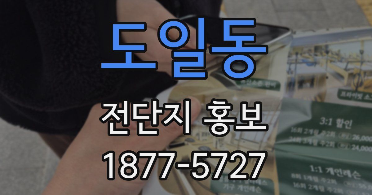 도일동 전단지 홍보