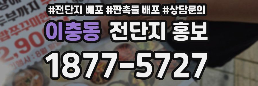 이충동 전단지 홍보