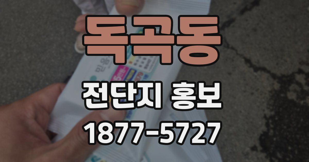 독곡동 전단지 홍보