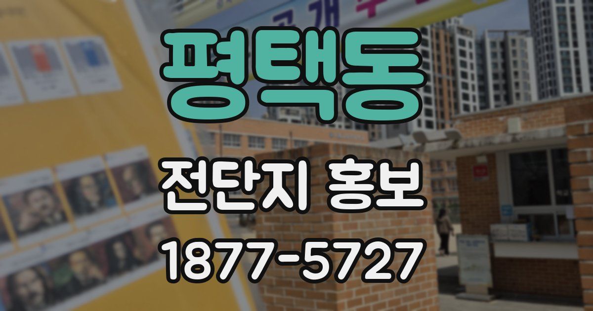 평택동 전단지 홍보