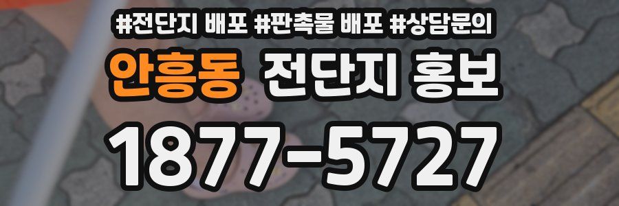 안흥동 전단지 홍보