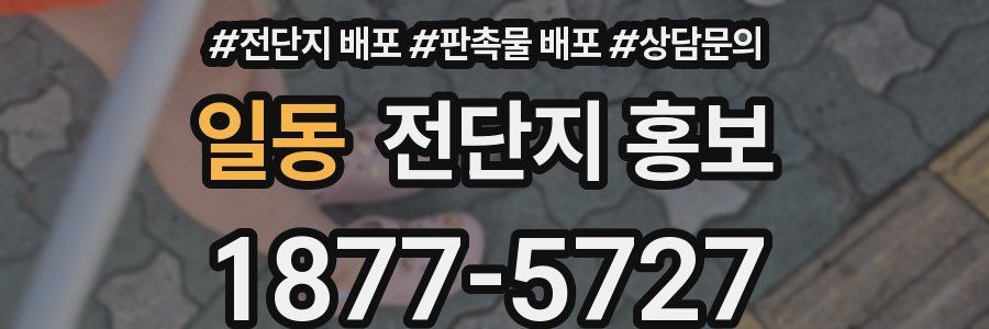 일동 전단지 홍보