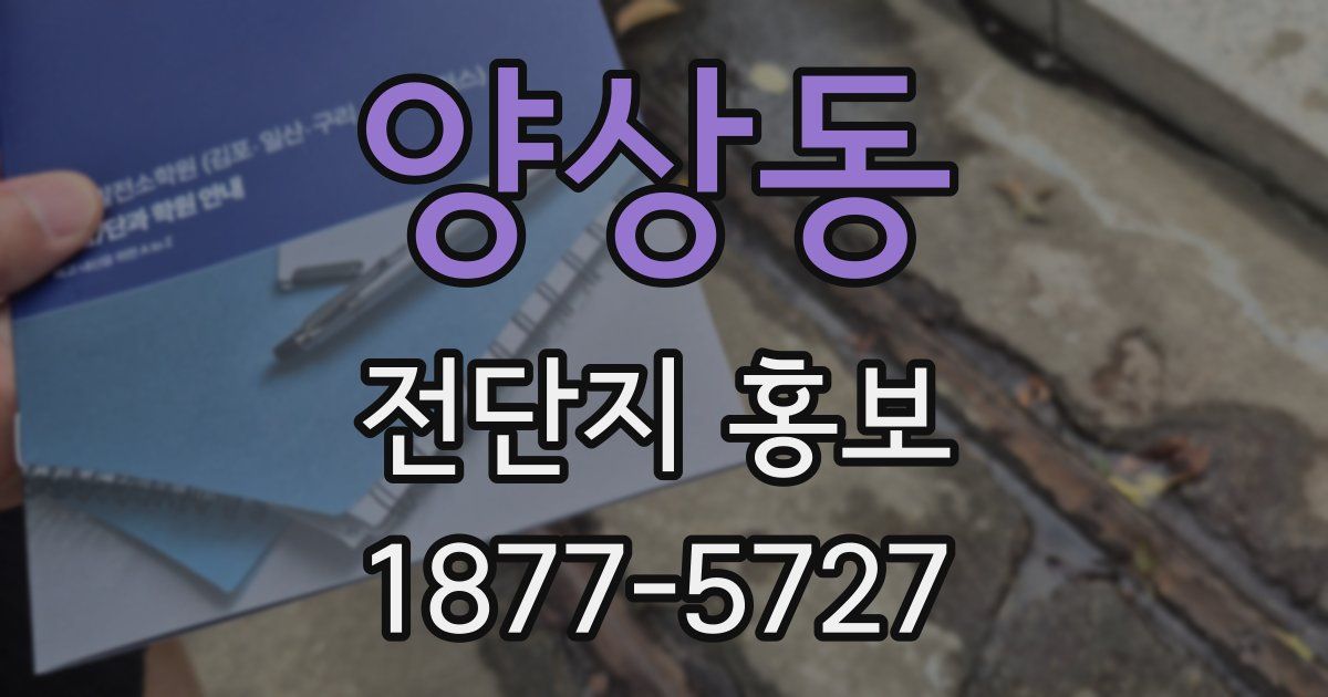 양상동 전단지 홍보
