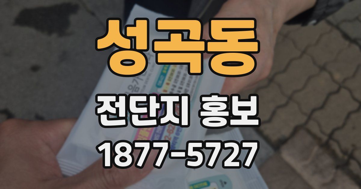 성곡동 전단지 홍보
