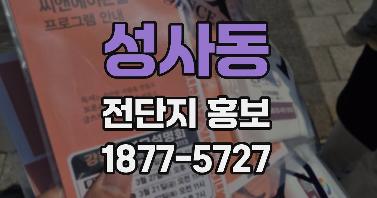 성사동 전단지 홍보