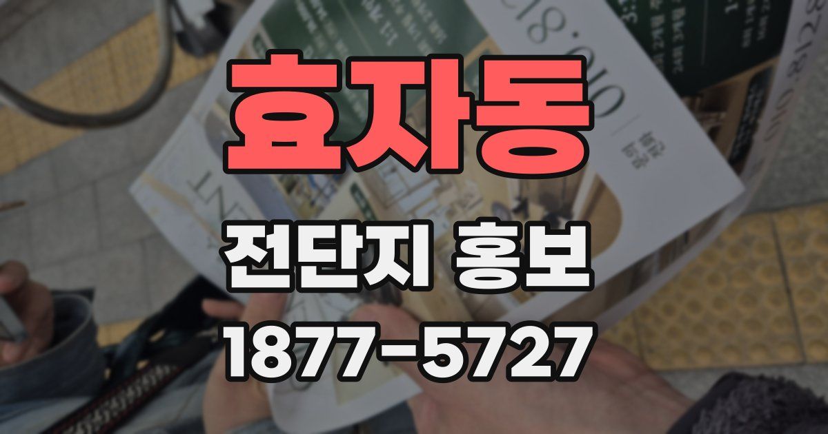 효자동 전단지 홍보