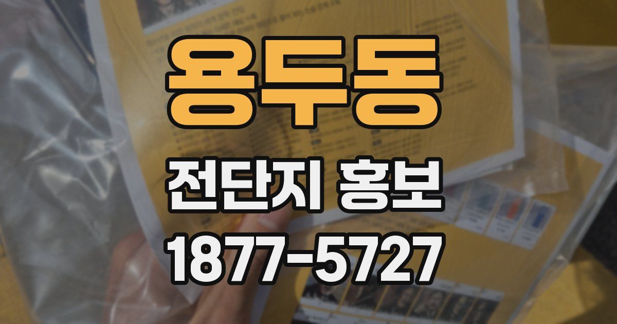 용두동 전단지 홍보