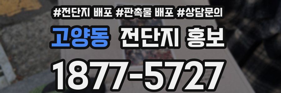 고양동 전단지 홍보