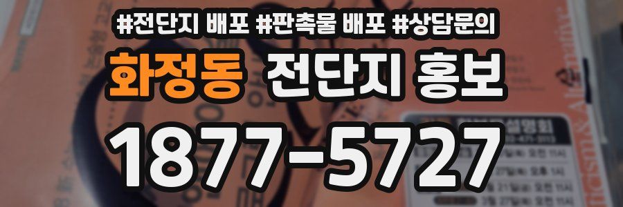 화정동 전단지 홍보