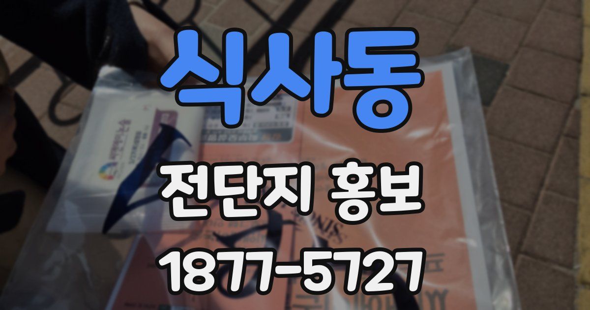식사동 전단지 홍보