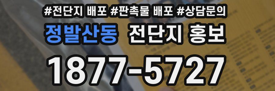 정발산동 전단지 홍보