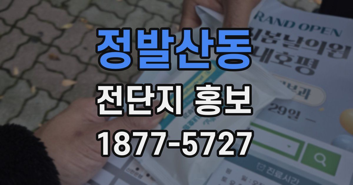 정발산동 전단지 홍보