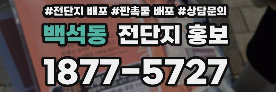 백석동 전단지 홍보