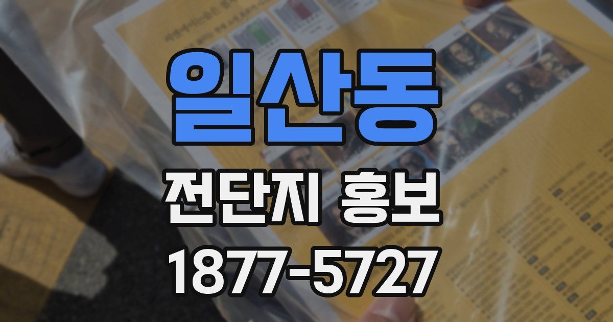 일산동 전단지 홍보