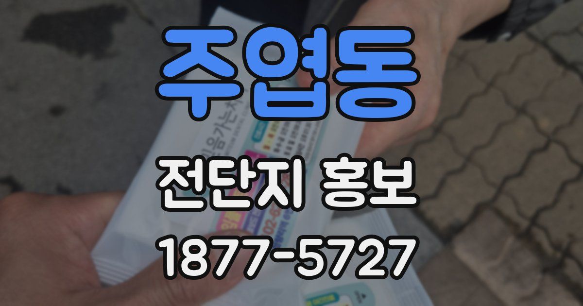 주엽동 전단지 홍보
