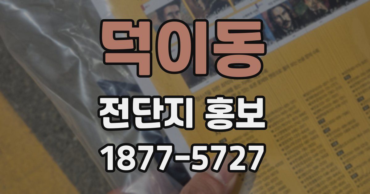 덕이동 전단지 홍보