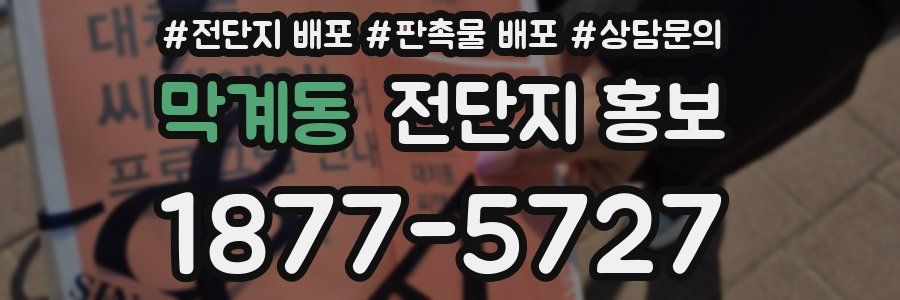막계동 전단지 홍보