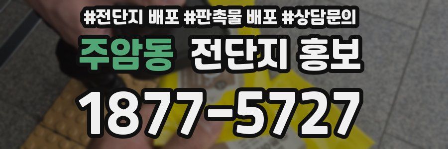 주암동 전단지 홍보