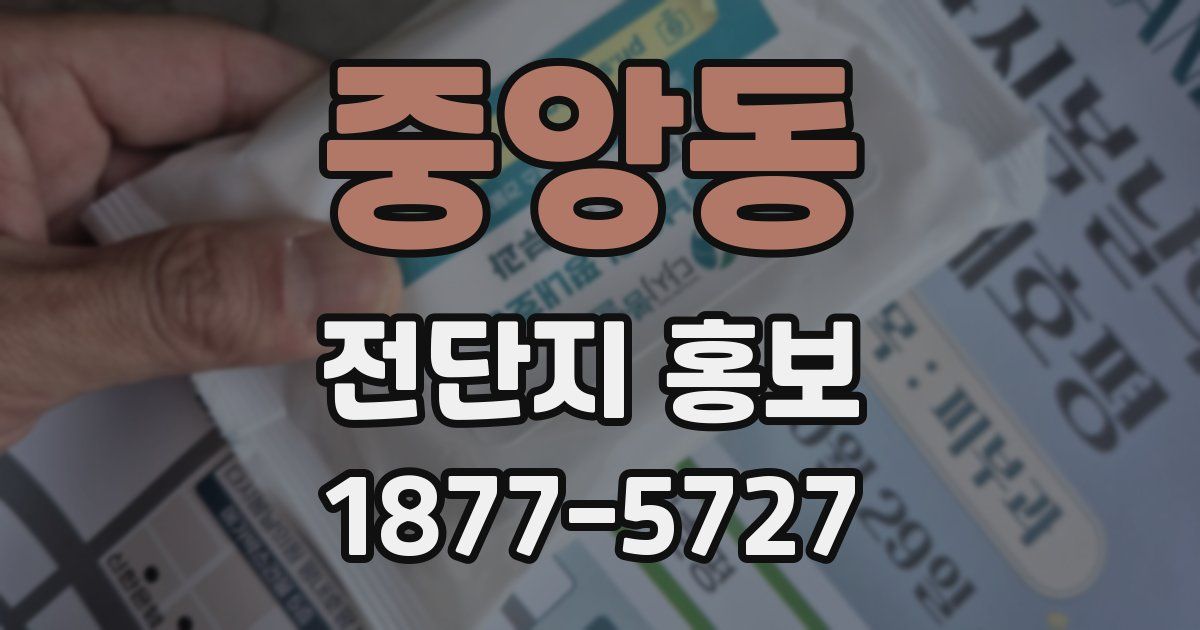 중앙동 전단지 홍보
