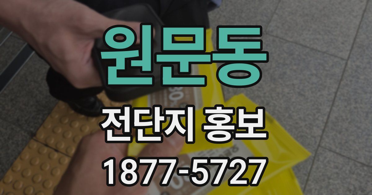 원문동 전단지 홍보