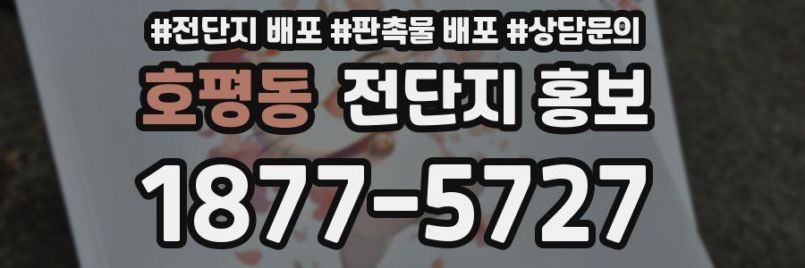 호평동 전단지 홍보