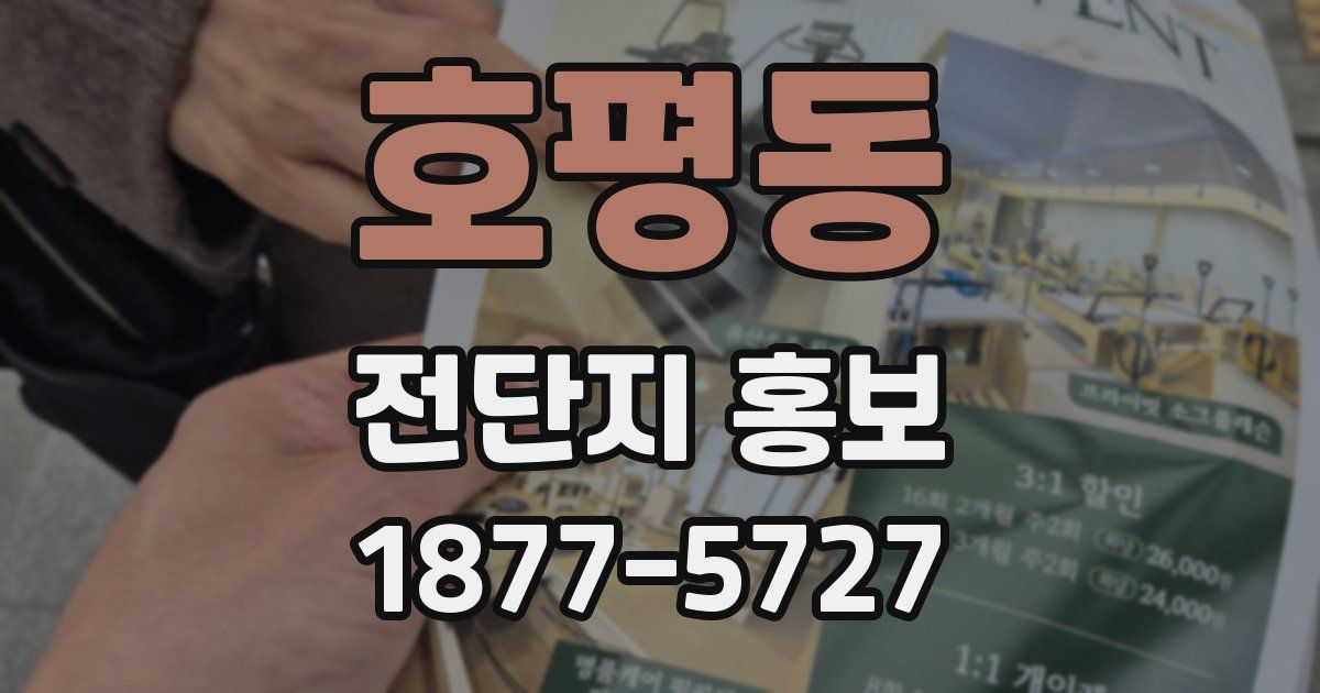 호평동 전단지 홍보