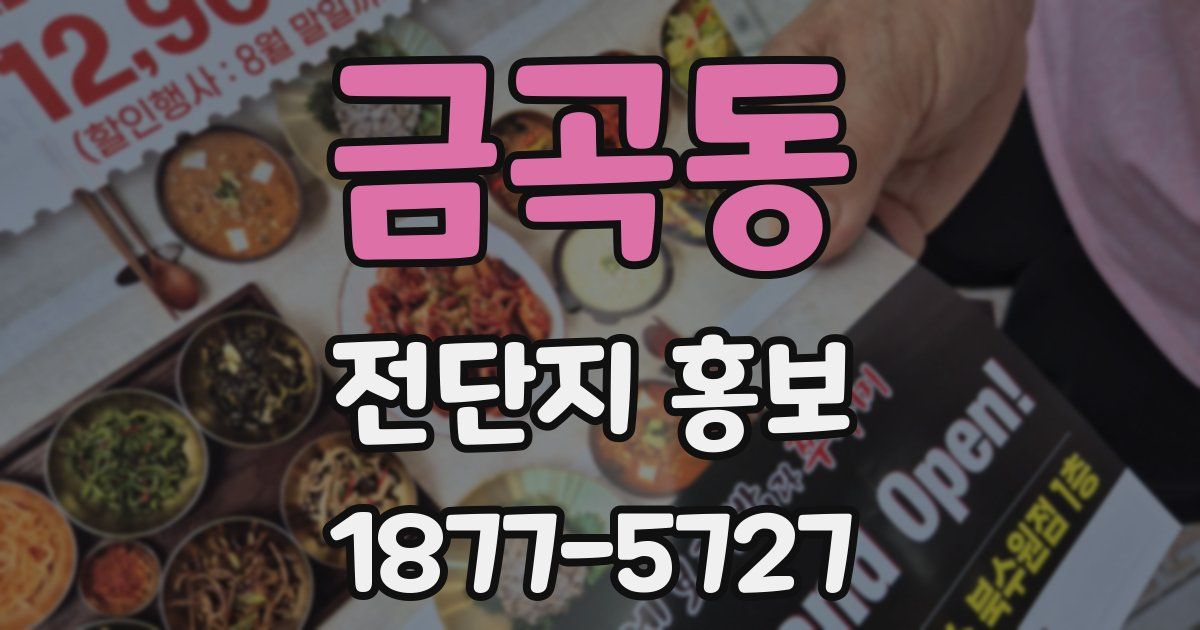 금곡동 전단지 홍보