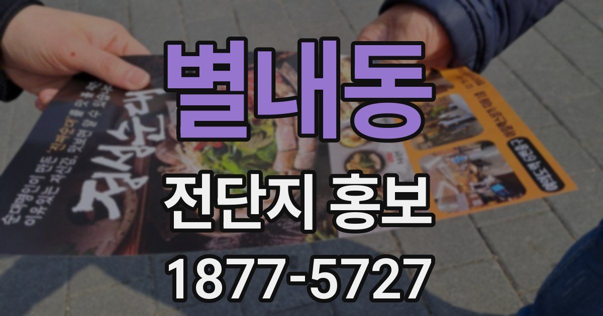 별내동 전단지 홍보