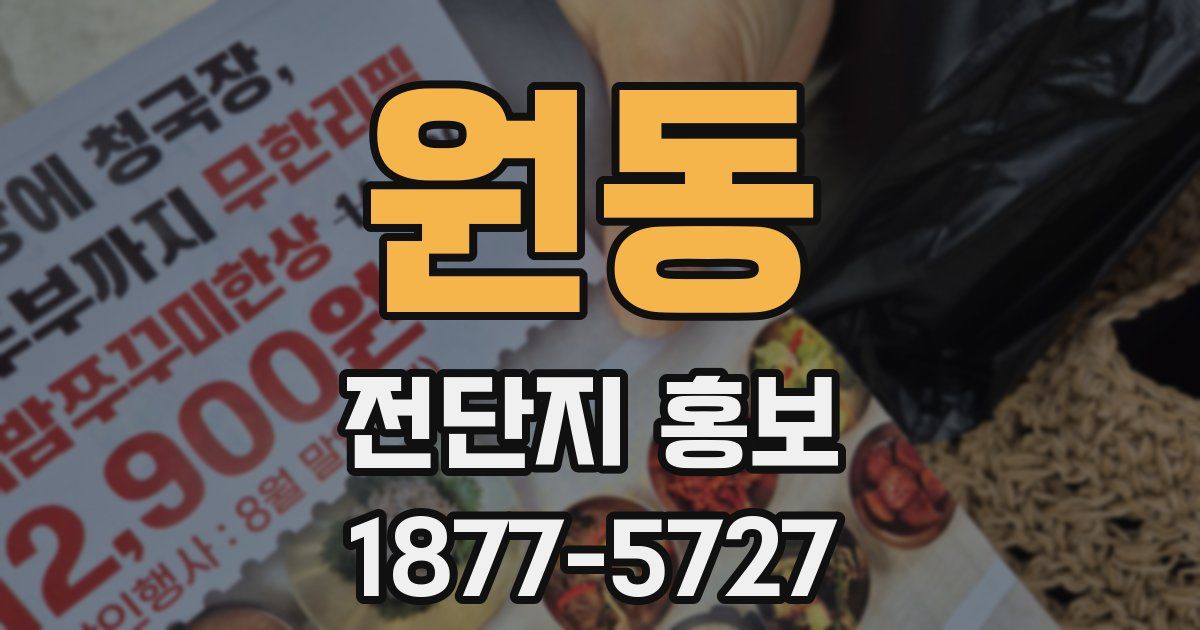 원동 전단지 홍보