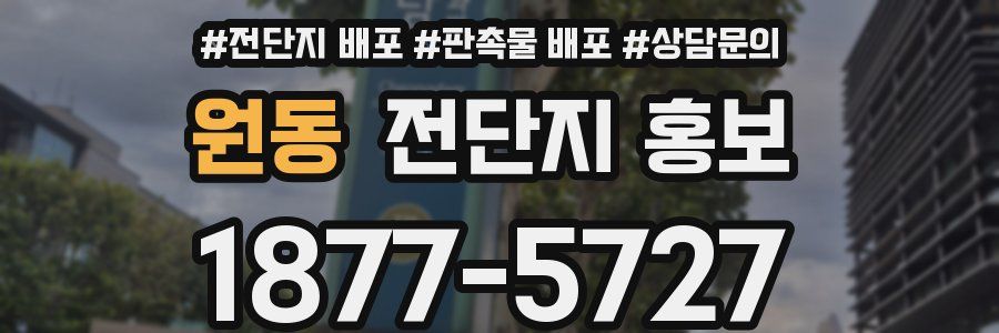 원동 전단지 홍보