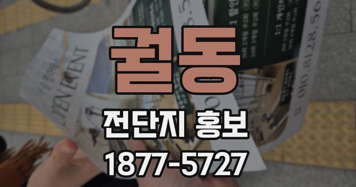 궐동 전단지 홍보