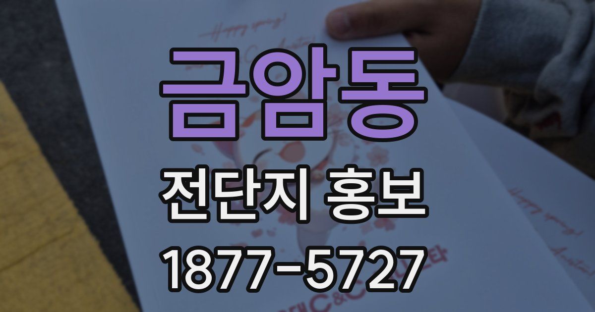 금암동 전단지 홍보