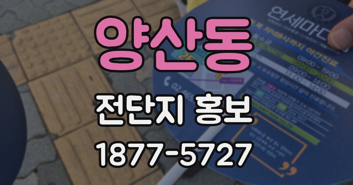 양산동 전단지 홍보