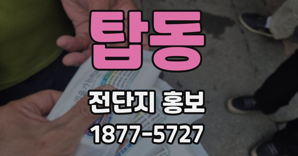 탑동 전단지 홍보