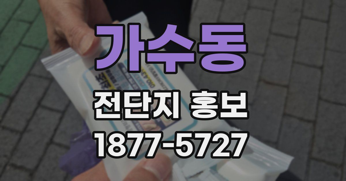 가수동 전단지 홍보