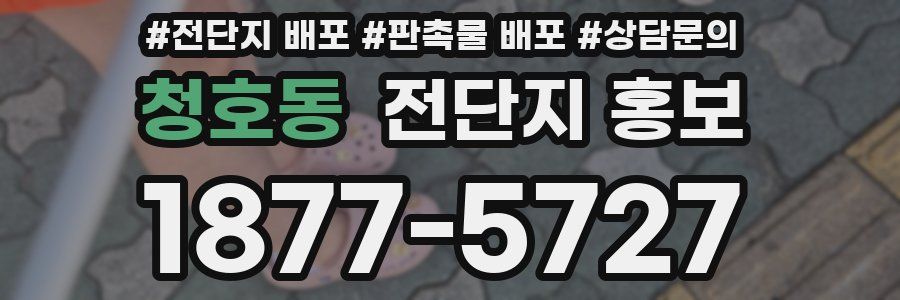 청호동 전단지 홍보