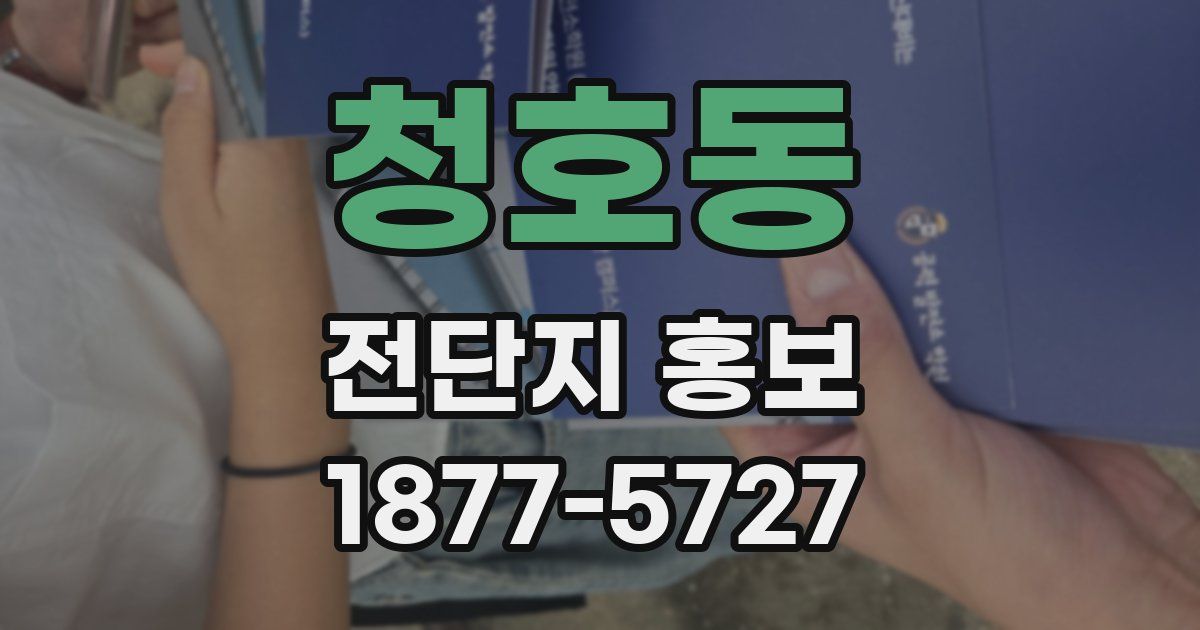 청호동 전단지 홍보