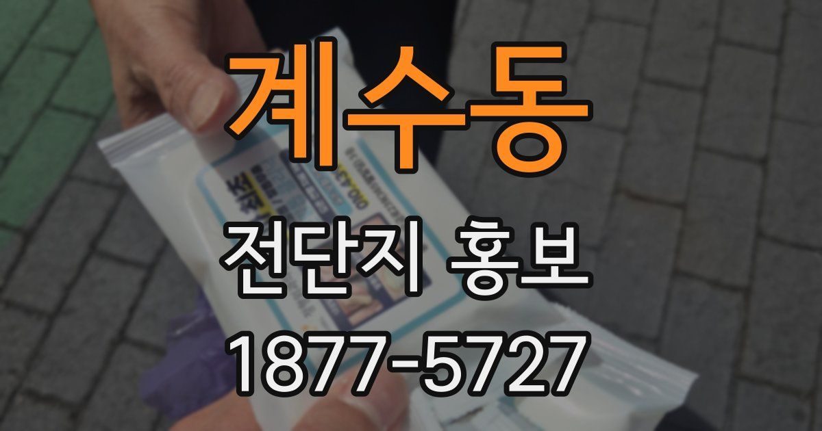 계수동 전단지 홍보
