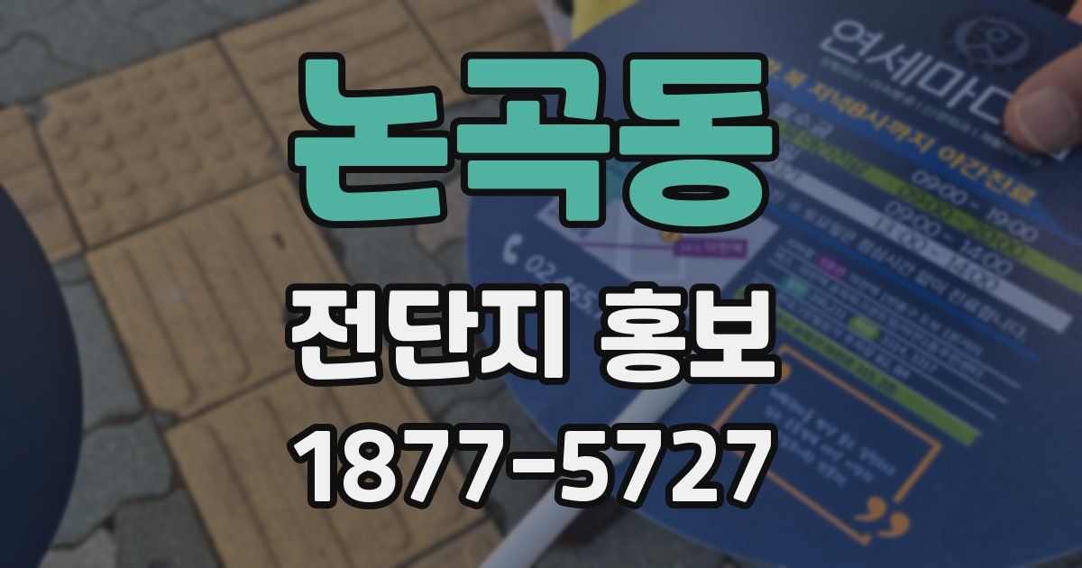 논곡동 전단지 홍보