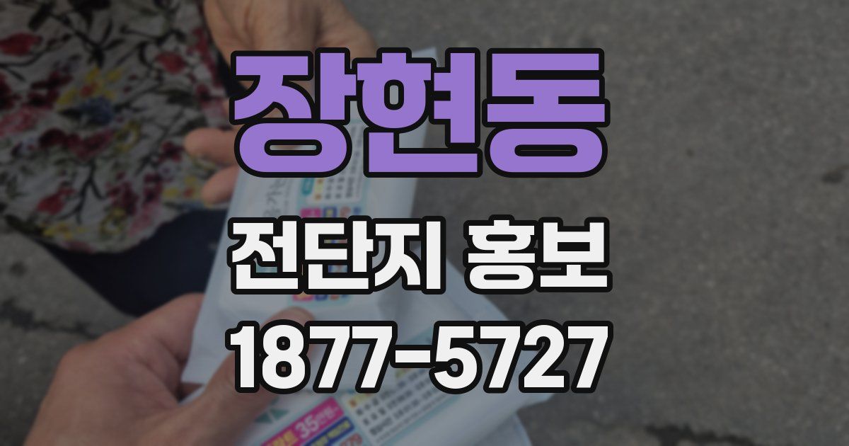 장현동 전단지 홍보