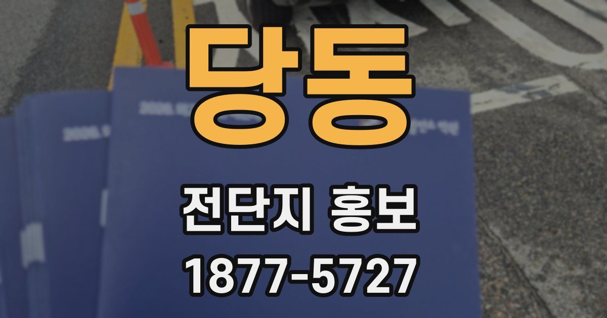 당동 전단지 홍보