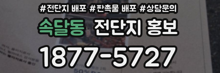 속달동 전단지 홍보