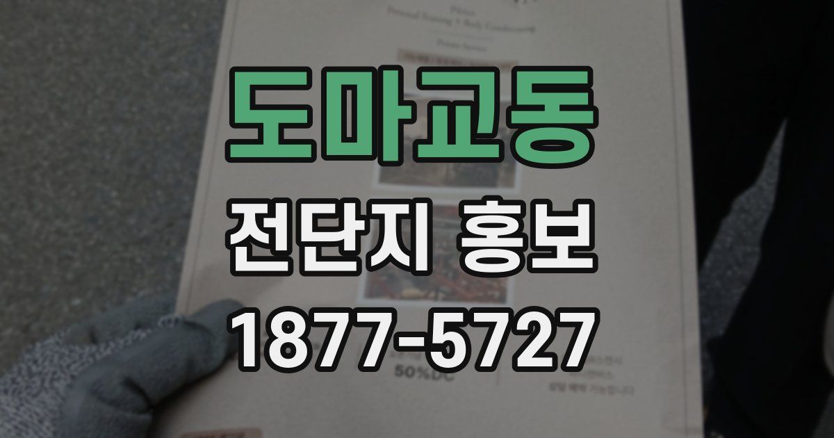 도마교동 전단지 홍보
