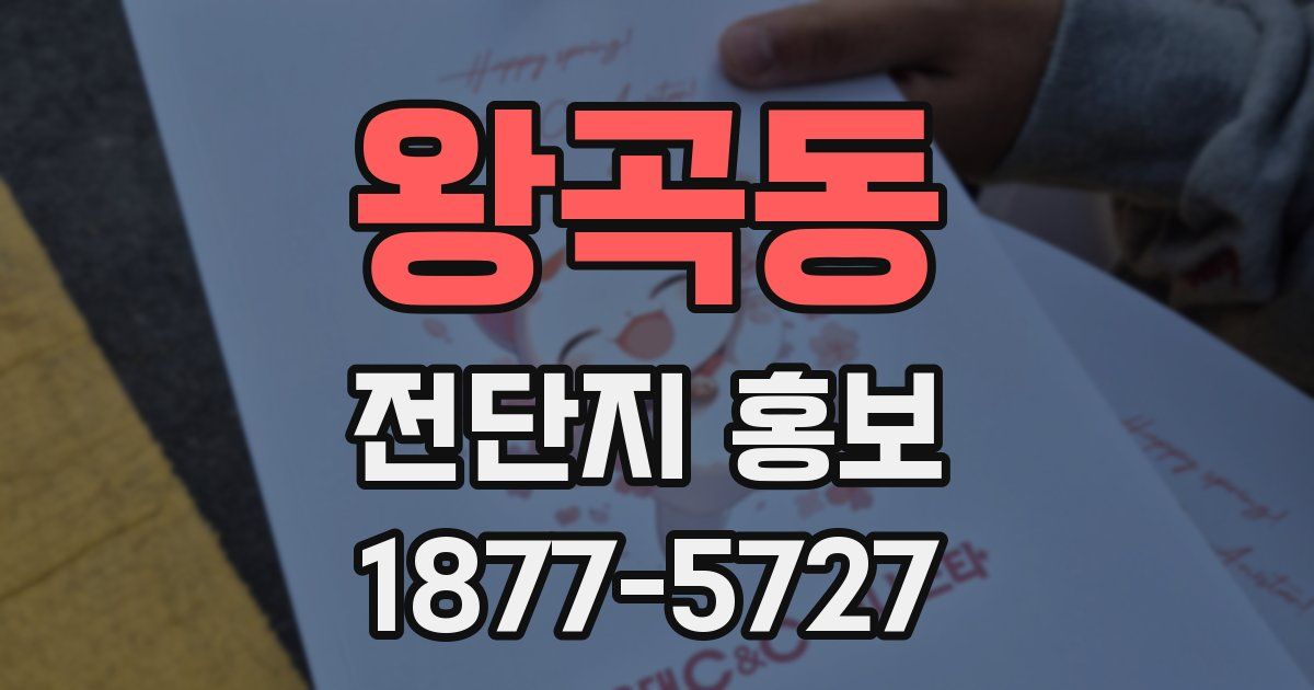 왕곡동 전단지 홍보