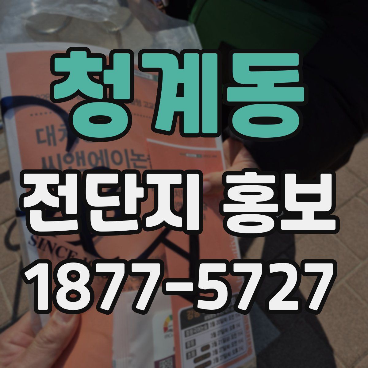 청계동 전단지 홍보